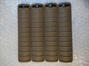 4szt. Okładziny/osłony nylonowe na szyny picatinny RIS; TAN