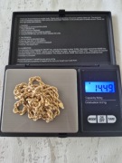 Złoty łańcuszek kordel wirówka 5mm x 55cm