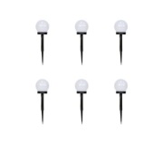 6x Lampa kulka solarna LED wbijana 10cm 6500K IP44 Volteno VO2214