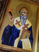 DUŻA IKONA Prawosławna Święty SPIRYDON z Cypru. Biskup Cypryjski.