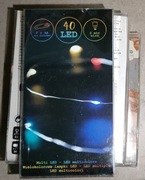 Lampki świąteczne kolorowe 40 LED 