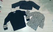 Zestaw sweter i bluzka długi rękaw ciepła r.122-128, 7-8 lat gratis bluza