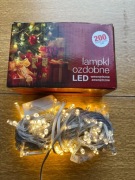 Lampki Choinkowe LED 200 BIAŁY KABEL