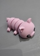Magnes Świnka jasnoróżowa 3D - ozdoba lodówki, prezent, druk 3D