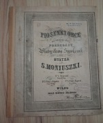 Nuty Piosenki obce na swojski strój S. Moniuszko W. Syrokomla ok 1860r.