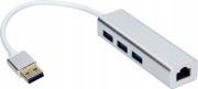 HUB USB Pawonik JL-U3103 3x USB 3.0 + RJ45 Gigabit Ethernet