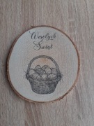 Koszyczek Wielkanocny. Dekoracja z drewna. Podkładka 