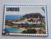 Magnes na lodówkę PCV/Metal LINDOS Rhodes Rodos Grecja Morze Egejskie(23) 