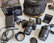 Aparat Panasonic Lumix DMC G80 M, 2 obiektywy i dużo dodatków 