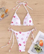 Nowy kostium damski bikini M całusy buziaki 