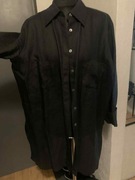 Marks & Spencer długa bluzka koszulowa narzutka tunika len oversize duża