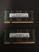 2 szt. x 2GB Pamięć Samsung ddr2 2Rx8 pc-6400s-666-12-EF