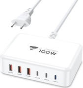 Ładowarka sieciowa, stacja ładowania 6w1 100W USB C szybkie ładowanie 
