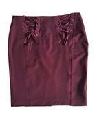 Purpurowa burgundowa spódnica ze sznurowaniem boho vintage r. M