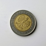 1 #  5 złotych 1996 od 5 zł destrukt od str. orła mniejszy rdzeń