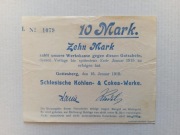 Notgeld - Boguszów Gorce 10 Marek 1914 niebieski, stempel