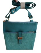 Nowa damska torebka listonoszka zapinana na zamek zielona 