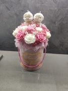 Flower box dzień babci i dziadka świece sojowe prezent