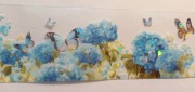 washi tape taśma ozdobna holograficzna kwiaty niebieska 2m scrapbooking