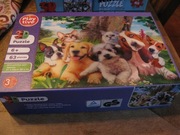 Puzzle 3D 63 szt Play tive  PIESKI I KOTKI