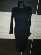 H&M czarna dopasowana sukienka roz 36