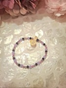 Bransoletka handmade z naturalnych kamieni perły hematytu chalcedon mika