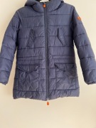 Save The Duck- Granatowa ocieplana kurtka z puchu kaczego r. 10