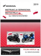 HONDA GOLD WING GL 1800 2019r SERWISOWKA KSIAZKA INSTRUKCJA NAPRAW j.POLSKI
