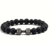 Bransoletka z kamienia z hantlą