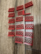 Lego barierka barierki czerwone retro 16 sztuk