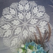 Szydełkowa serweta biała 61cm