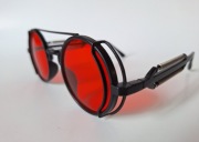 okulary przeciwsłoneczne unisex, styl steampunk 