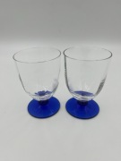Kieliszki na niebieskiej nóżce 2 szt.