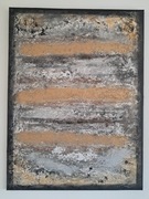 "Lava vulcanica" nowoczesny abstrakcyjny obraz, płótno, akryl, metal flakes