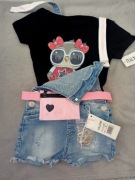 Komplet dla dziewczynki spodenki bluzeczka