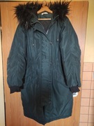 Ciemna zieleń H&M ocieplana kurtka damska 