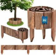 OBRZEŻE PALISADA OGRODOWA PŁOT DREWNIANY TRAWNIKOWY WBIJANY BRĄZOWY 10X110