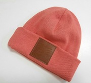 Czapka łososiowa wywijana prążkowana obwód 46-48cm