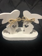 Gipsowy zestaw zajączków 