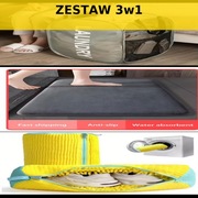 Zestaw Akcesoriów Domowych Kosz Na Pranie Dywanik Łazienkowy Worek DoPrania