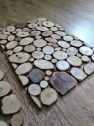 Podkładki pod talerz na stół drewniane krążki drewna bieżnik drewniany