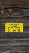 Tabliczka UWAGA ZŁY PIES GĘSI JESZCZE GORSZE