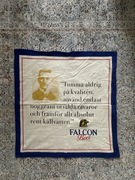 Tkanina reklamowa FALCON BEER – vintage, Made in Hong Kong, lata 80.