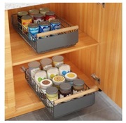 2x Szuflada Kuchenna Wysuwana Szuflada Wysuwany Kosz Kuchenny Szara