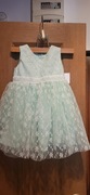 Przepiekna miętowa sukienka rozmiar 92