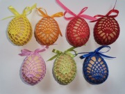 7/1 Szydełkowe koszulki na jajka - zestaw 7 szt