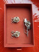 Kolczyki i srebrna broszka Warmetu