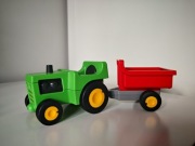 Playmobil Geobra 1990 traktor z przyczepą