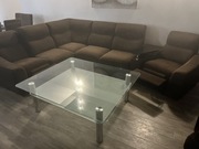 Kanapa narożnik zestaw z dodatkowym fotelem i ławą