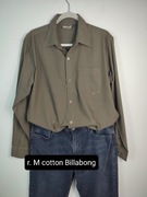 Billabong brązowa koszula męska M klasyczna casual z domieszką bawełny